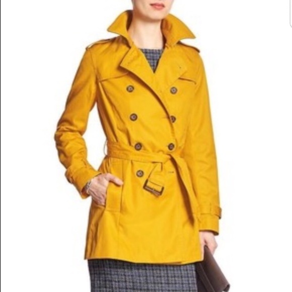 mustard trench coat